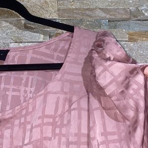 Pink Silk Puff Sleeve Blouse